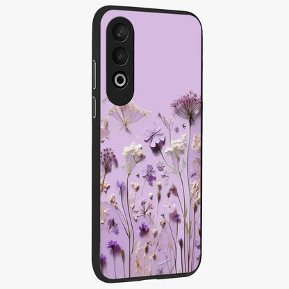 Lavender Blossom Dream Glass Case for 1+Nord CE 4 side perspective highlighting gentle bloom detailing and premium edges