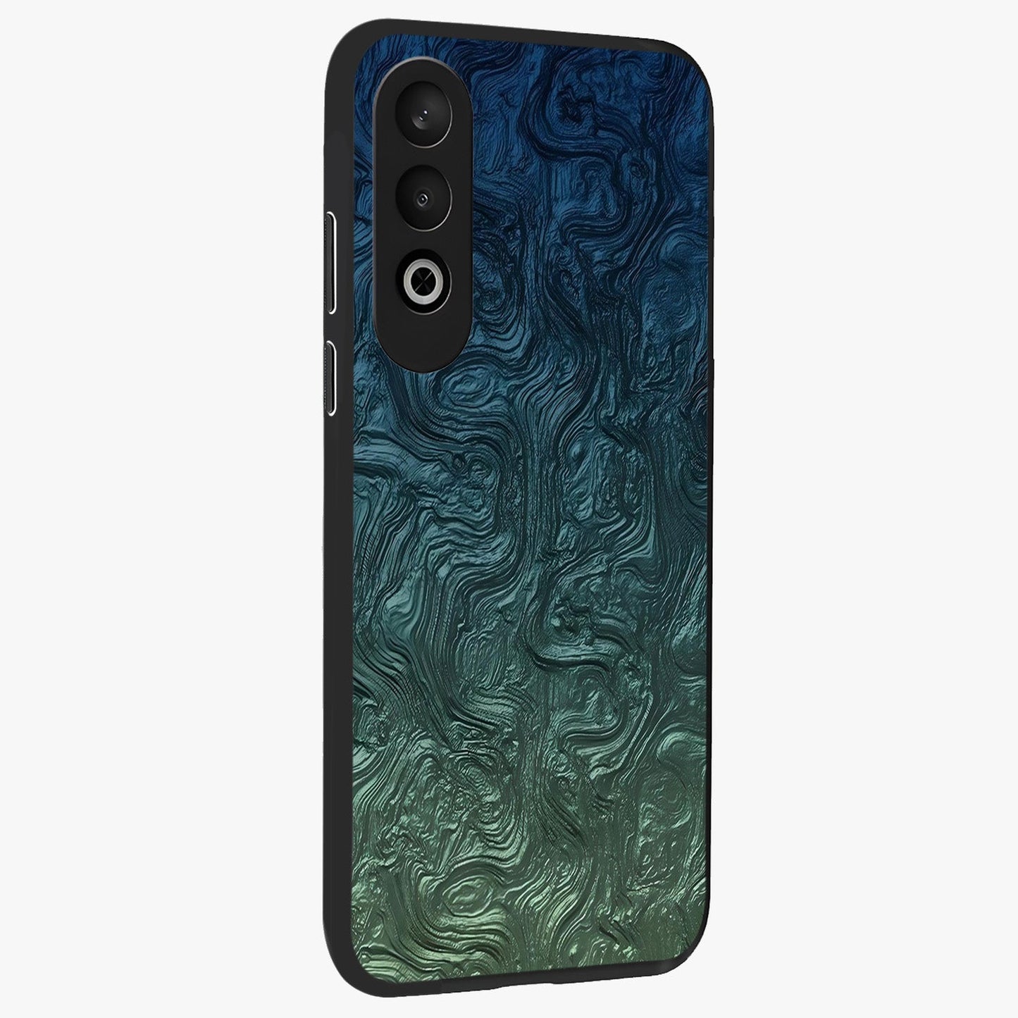 Marble Dream Blur Glass Case for 1+Nord CE 4 side perspective highlighting refined marble textures and premium edges