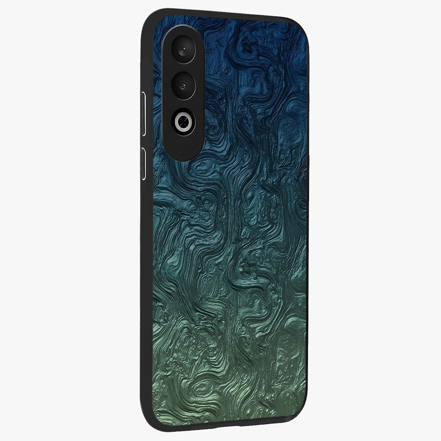 Marble Dream Blur Glass Case for 1+Nord CE 4 side perspective highlighting refined marble textures and premium edges