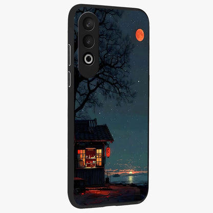 Midnight Lantern Glow Glass Case for 1+Nord CE 4 side perspective highlighting soft light textures and sleek build