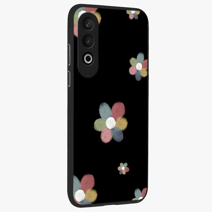 Minimal Floral Charm Glass Case for 1+Nord CE 4 side perspective highlighting refined minimal textures and smooth build