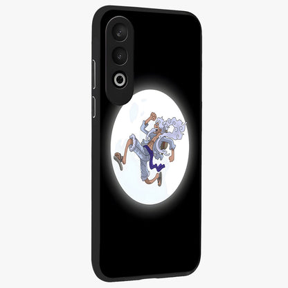 Moonlit Freedom Dance Glass Case for 1+Nord CE 4 side perspective highlighting dynamic detailing and premium edge finish