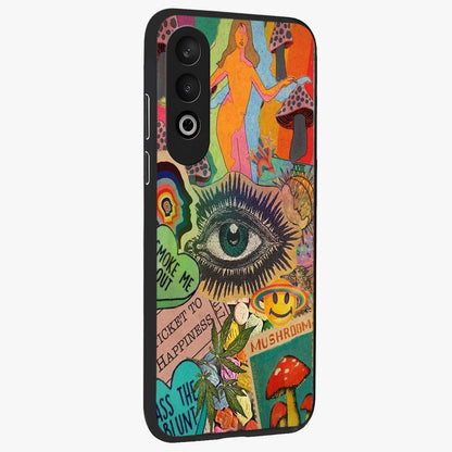 Mystic Eye Wonderland Glass Case for 1+Nord CE 4 side perspective highlighting intricate eye detailing and smooth build
