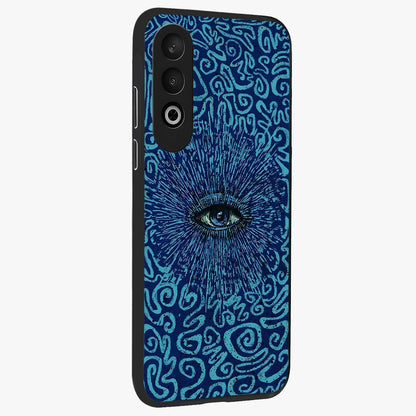 Mystic Inner Eye Glass Case for 1+Nord CE 4 side perspective highlighting bold detailing and smooth edges