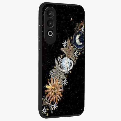 Pearls Universe Object Glass Case for 1+Nord CE 4 side perspective highlighting refined textures and sleek premium build