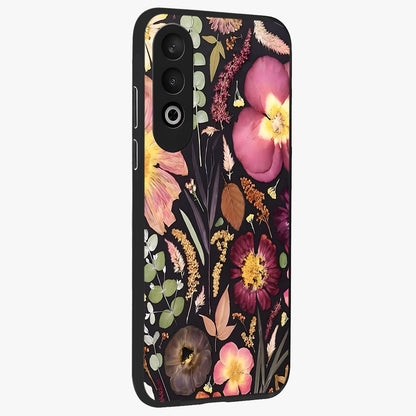 Petal Dream Tapestry Glass Case for 1+Nord CE 4 side perspective highlighting woven floral textures and sleek build