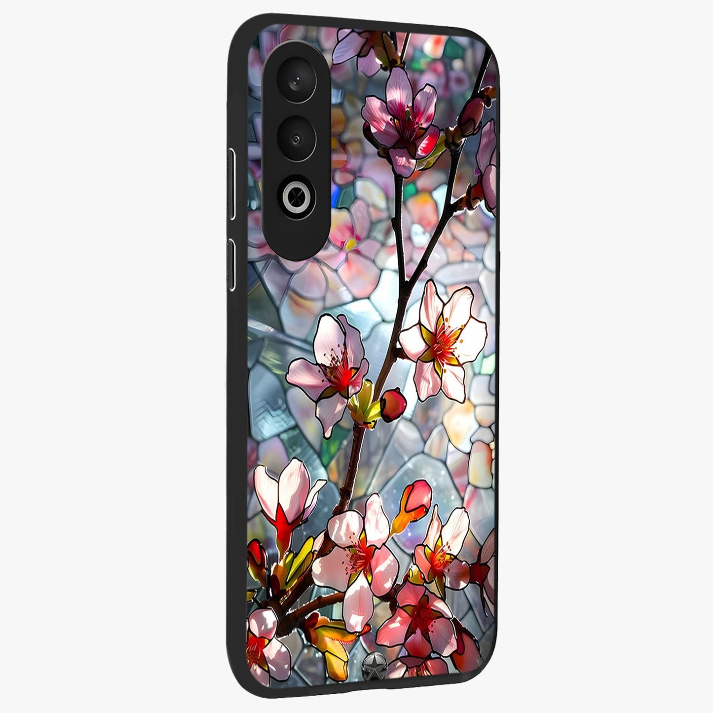 Radiant Bloom Glow Glass Case for 1+Nord CE 4 side perspective highlighting radiant textures and sleek premium build