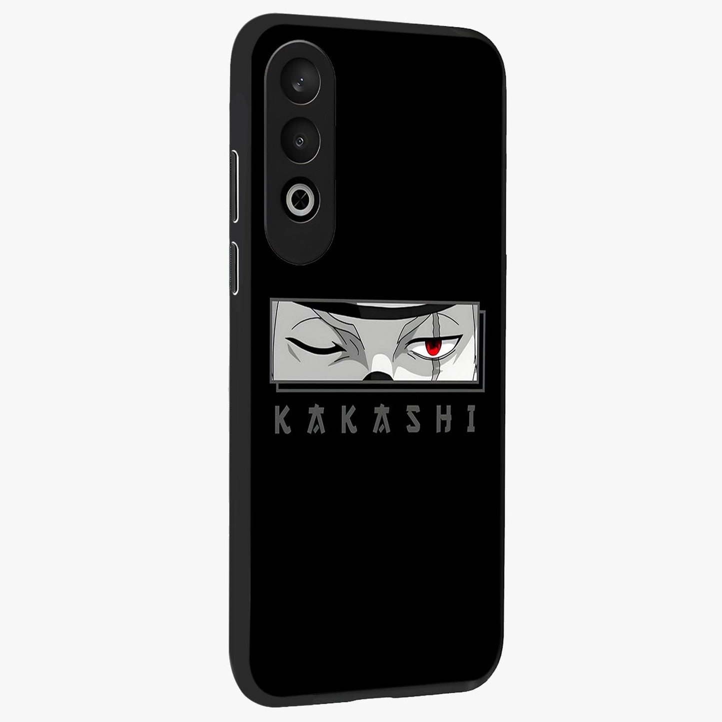 Scarlet Ninja Gaze Glass Case for 1+Nord CE 4 side perspective highlighting intense textures and premium edges