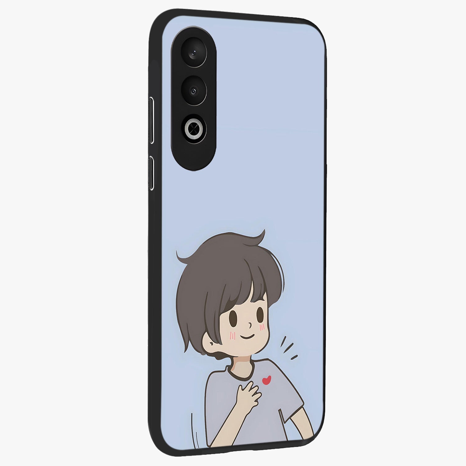 Sending You Love Glass Case for 1+Nord CE 4 side perspective highlighting elegant text detailing and smooth premium build