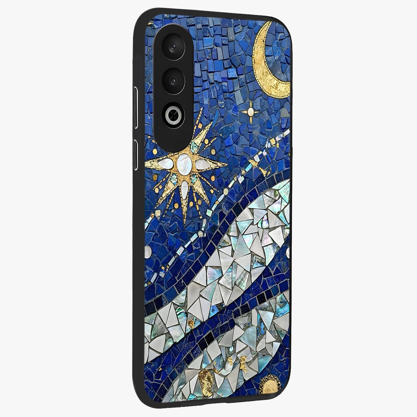 Serene Crane Flight Glass Case for 1+Nord CE 4 side perspective highlighting delicate feather textures and premium edges