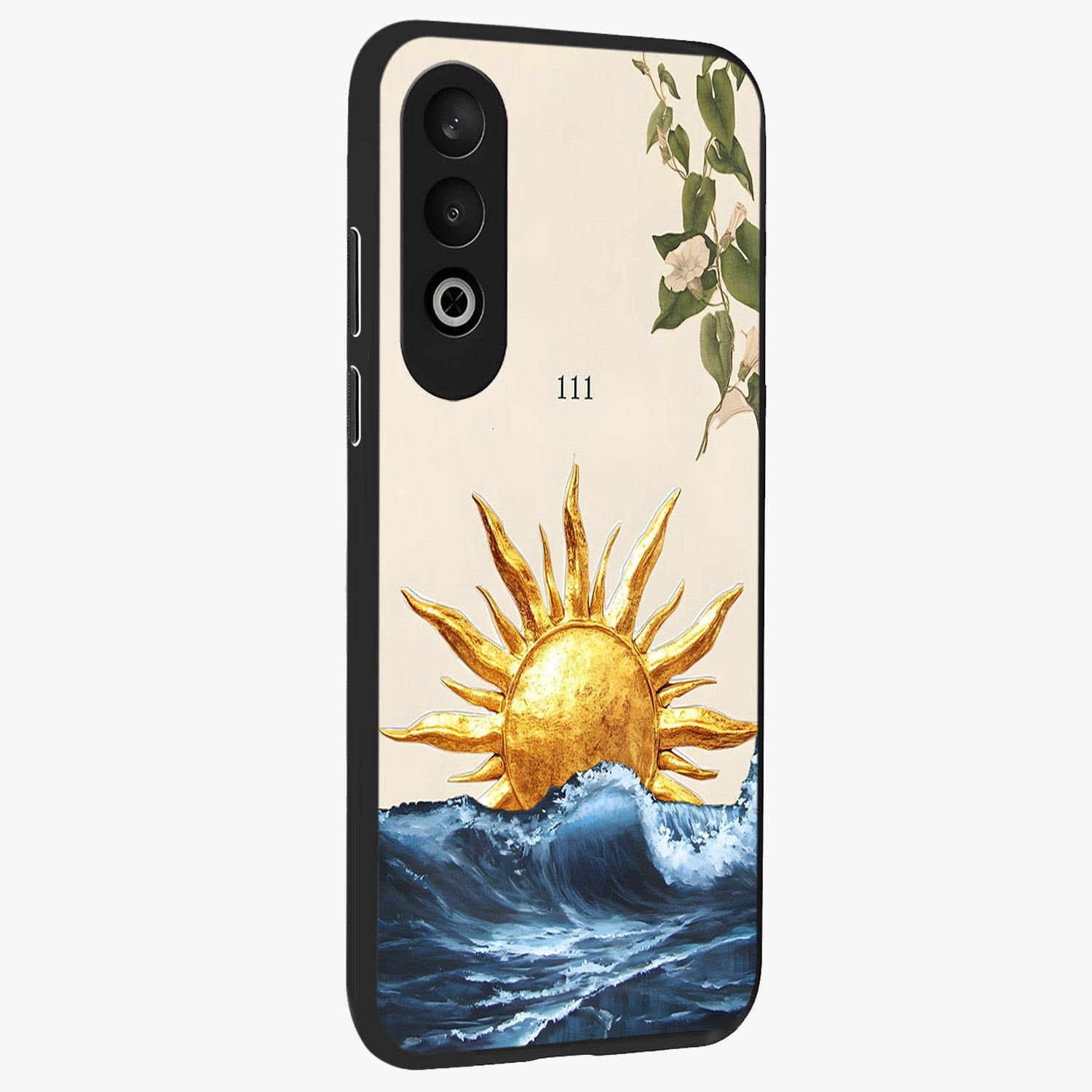 Solar Wave Bloom Glass Case for 1+Nord CE 4 side perspective highlighting radiant textures and premium edges