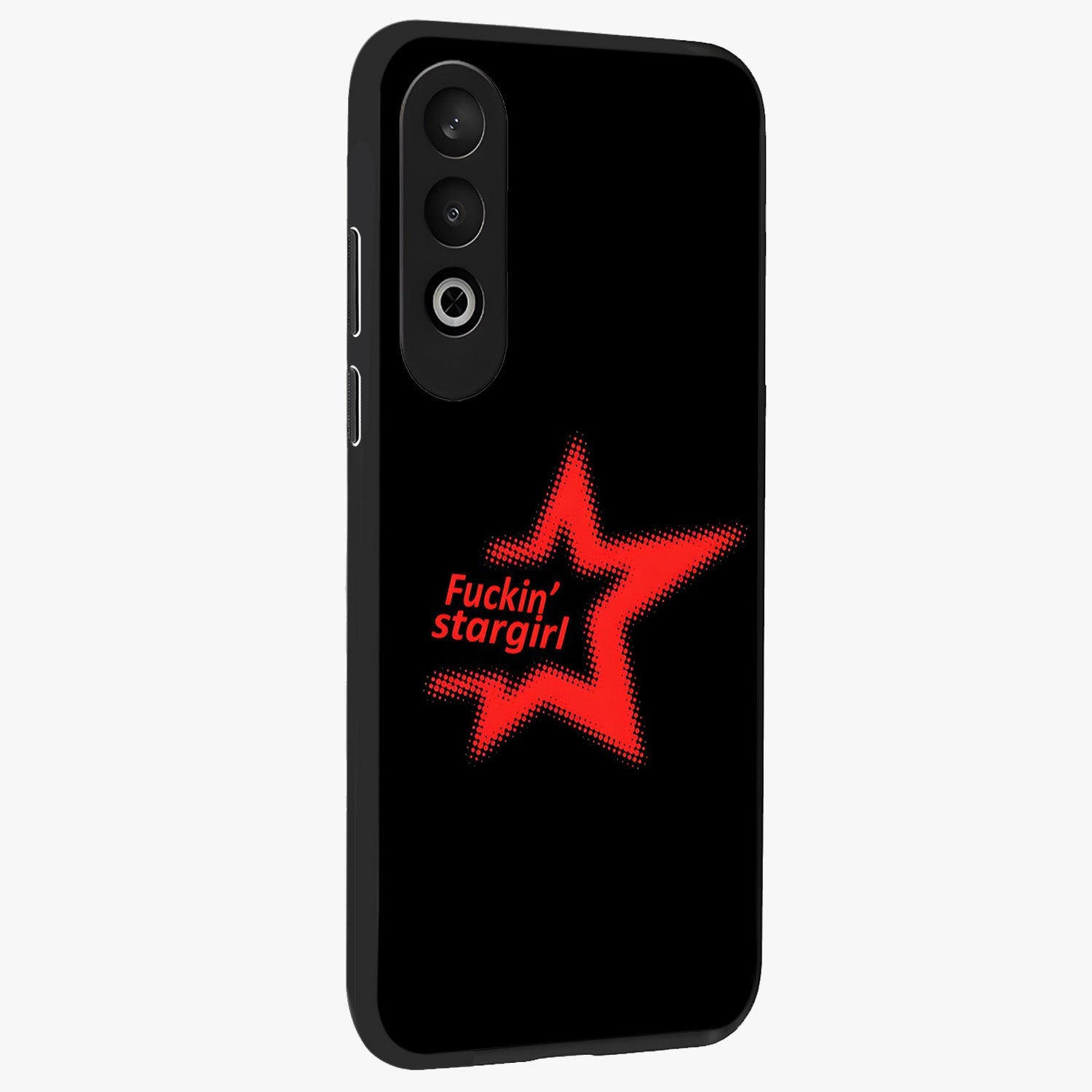 Starboy and Stargirl Energy Glass Case for 1+Nord Ce 4 side perspective highlighting dynamic illustration textures and premium edges