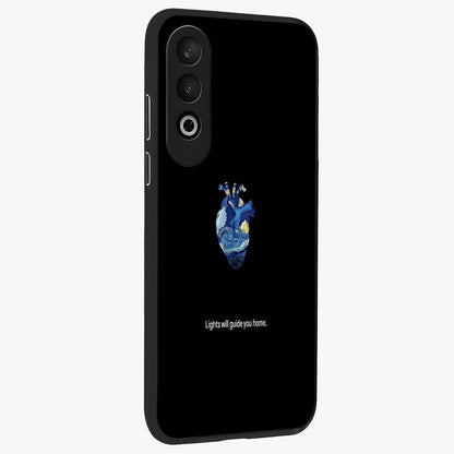 Starry Heart Compass Glass Case for 1+Nord CE 4 side perspective highlighting refined textures and sleek premium build