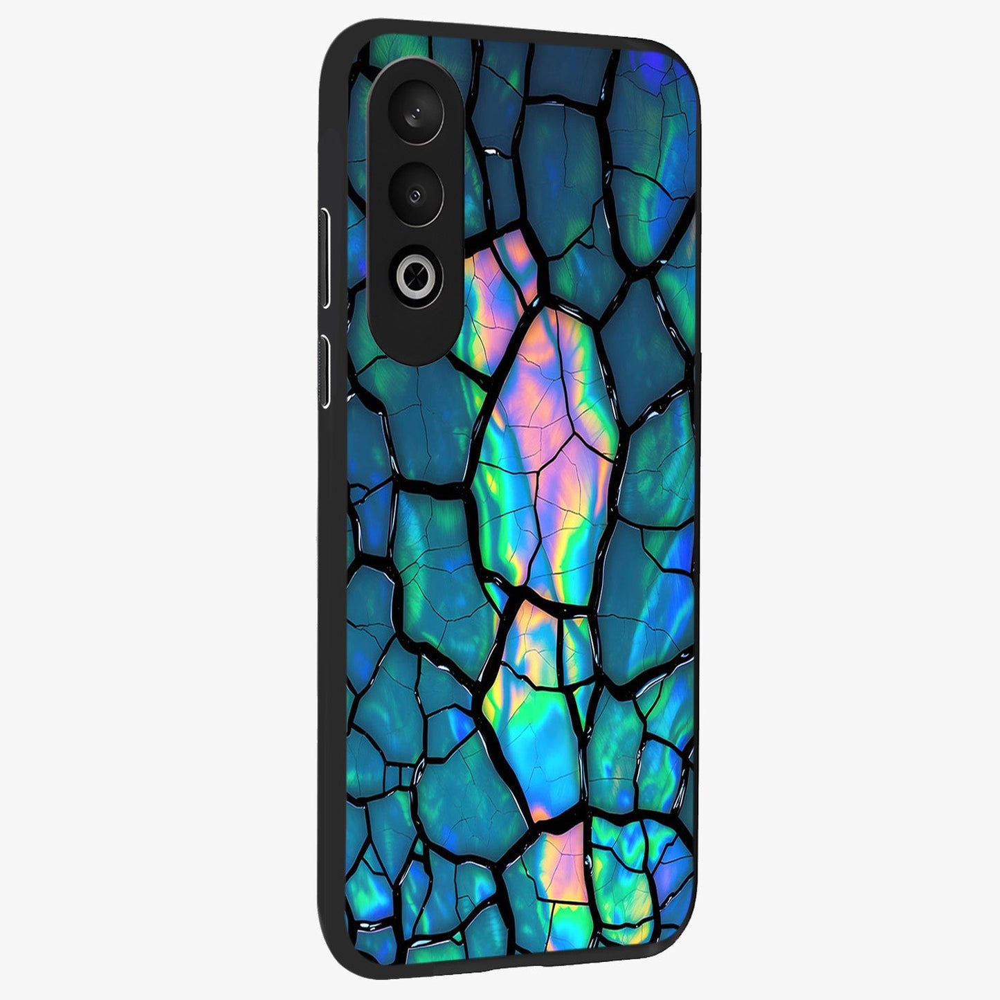 Tropical Wing Vibe Glass Case for 1+Nord CE 4 side perspective highlighting dynamic textures and sleek premium build