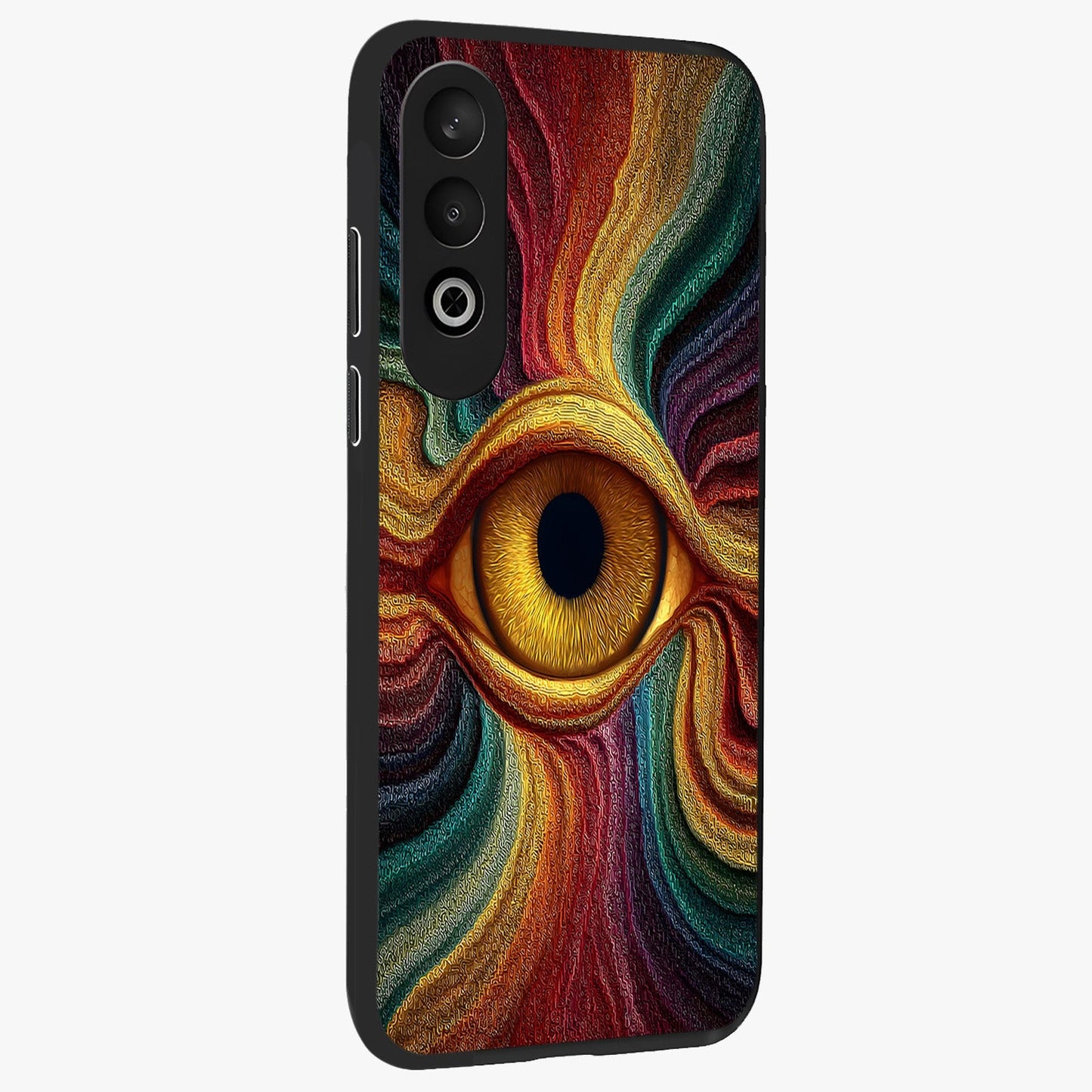 Visionary Flame Core Glass Case for 1+Nord Ce 4 side perspective highlighting dynamic textures and sleek premium build