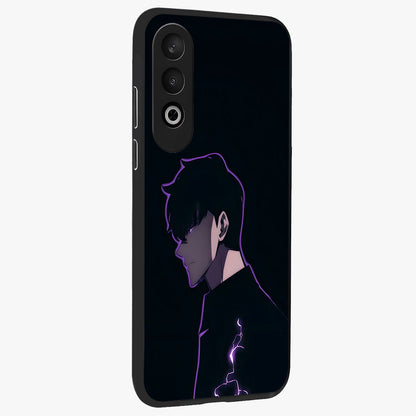 Void Lightning Phantom Glass Case for 1+Nord CE 4 side perspective highlighting sharp energy textures and premium edges