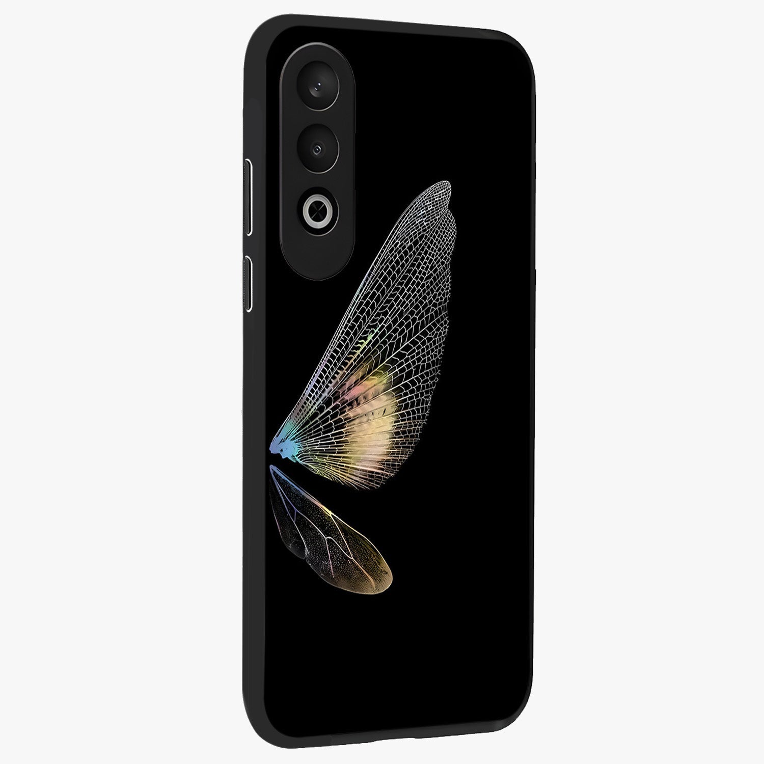 Whispers of Wings Glass Case for 1+Nord CE 4 side perspective highlighting light airy textures and premium edges