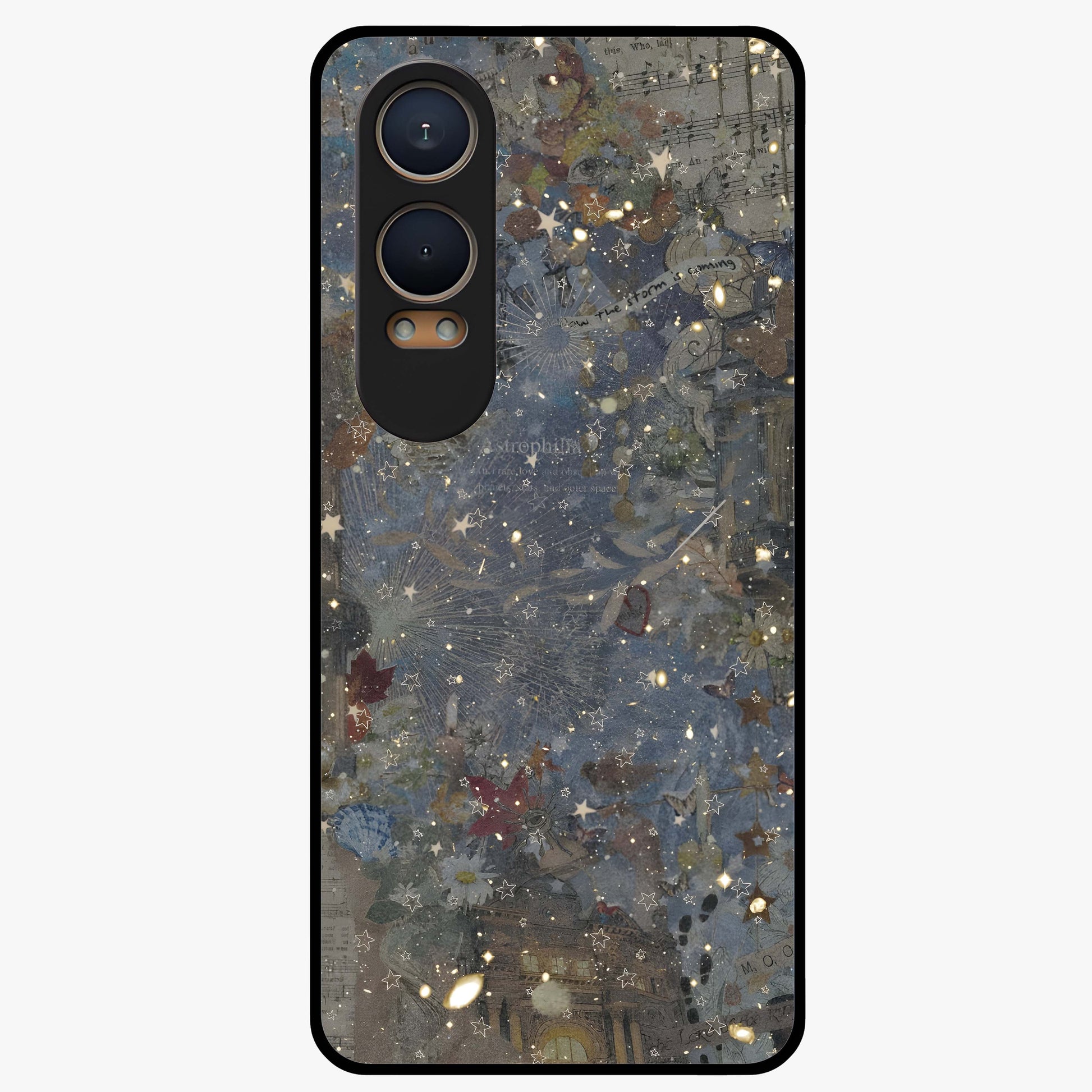 Aesthetic Astrolophia Glass Case for 1+Nord CE 4 Lite front view featuring celestial astrology inspired artwork