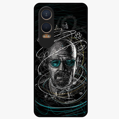 Chaotic Mind Genius Glass Case for 1+Nord CE 4 Lite bold front view featuring expressive abstract typography artwork