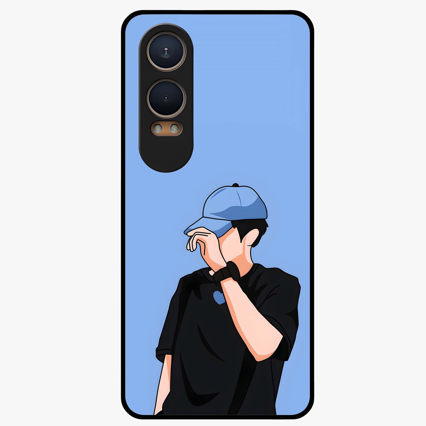 Cool Calm Love Glass Case for 1+Nord CE 4 Lite aesthetic front view featuring soothing typography artwork with soft tones