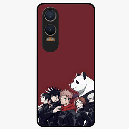 Crimson Crow Judgment Glass Case for 1+Nord CE 4 Lite striking front view featuring bold crow illustration in crimson tones