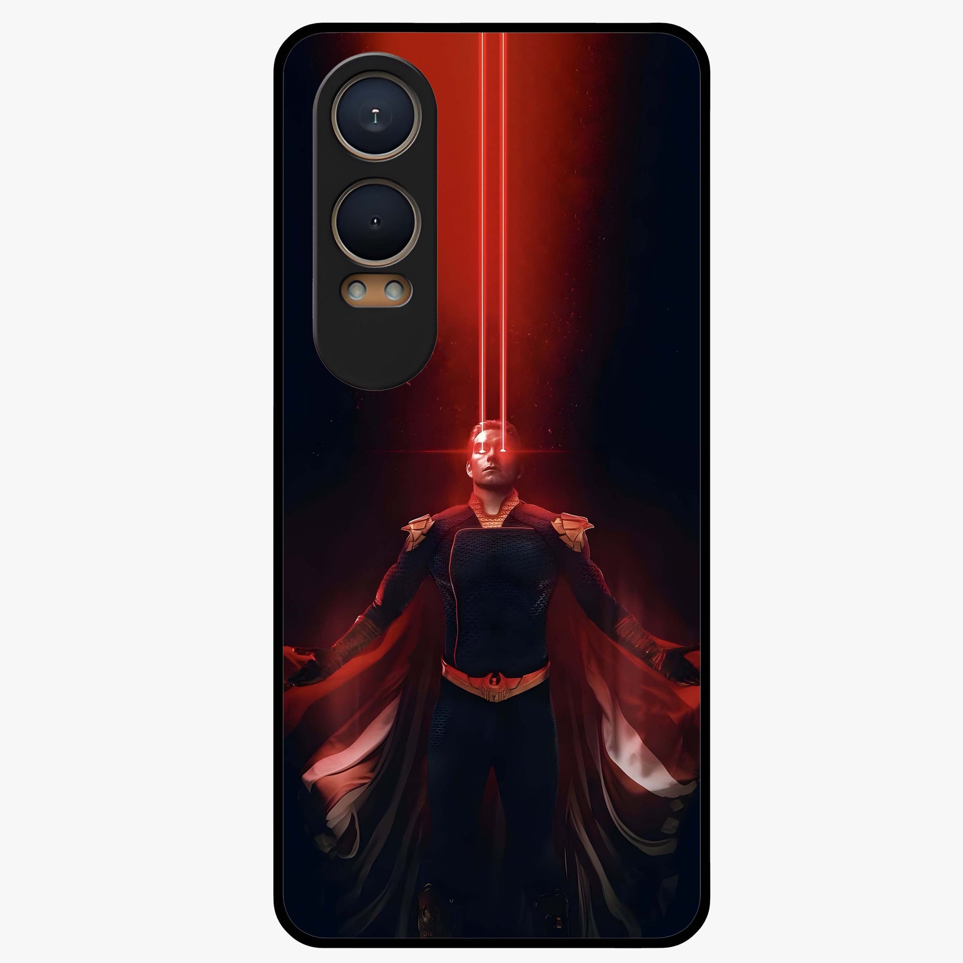 Crimson Vision Ascension Glass Case for 1+Nord CE 4 Lite bold front view featuring visionary crimson themed artwork