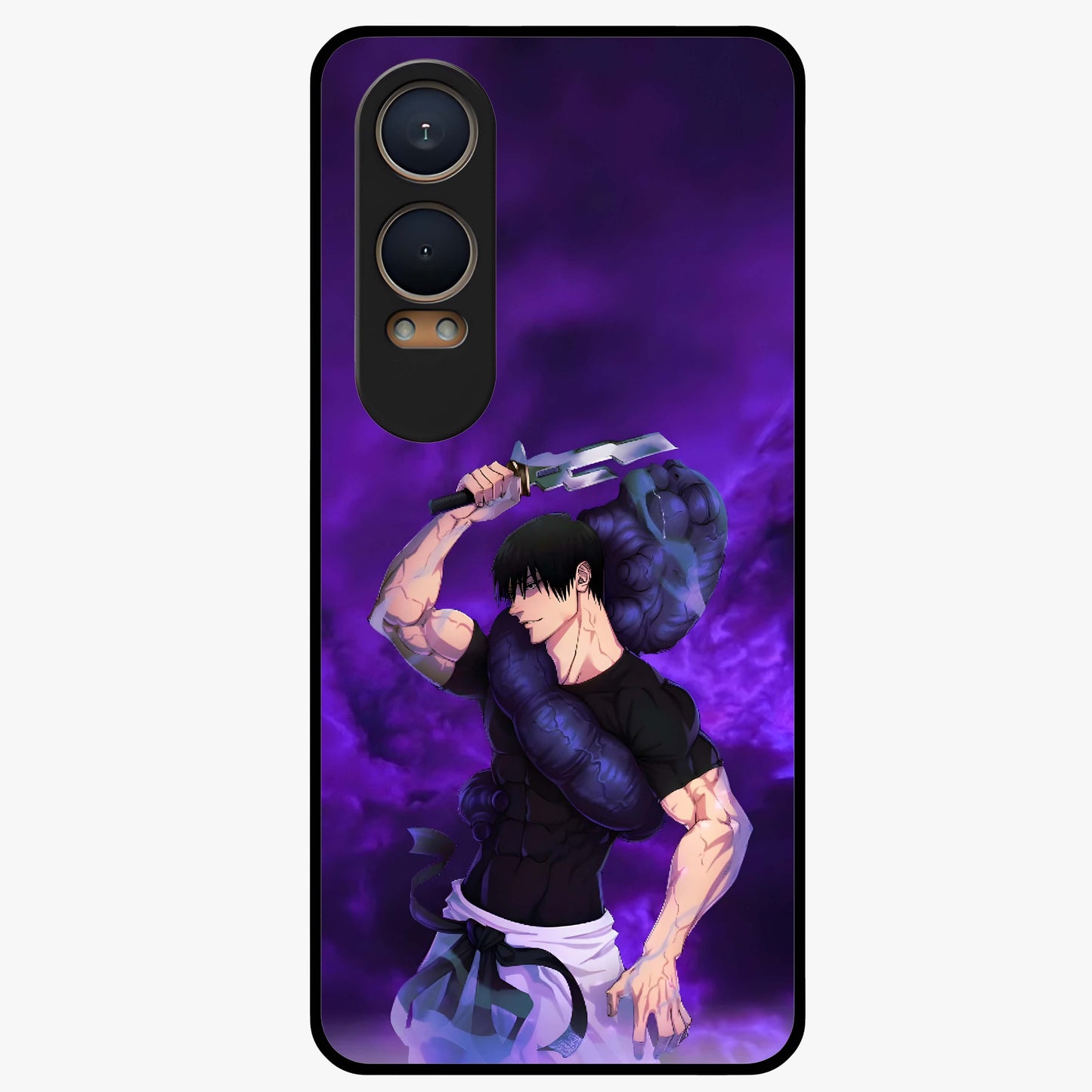 Cursed Strength Ascension Glass Case for 1+Nord CE 4 Lite powerful front view featuring dark ascension themed artwork