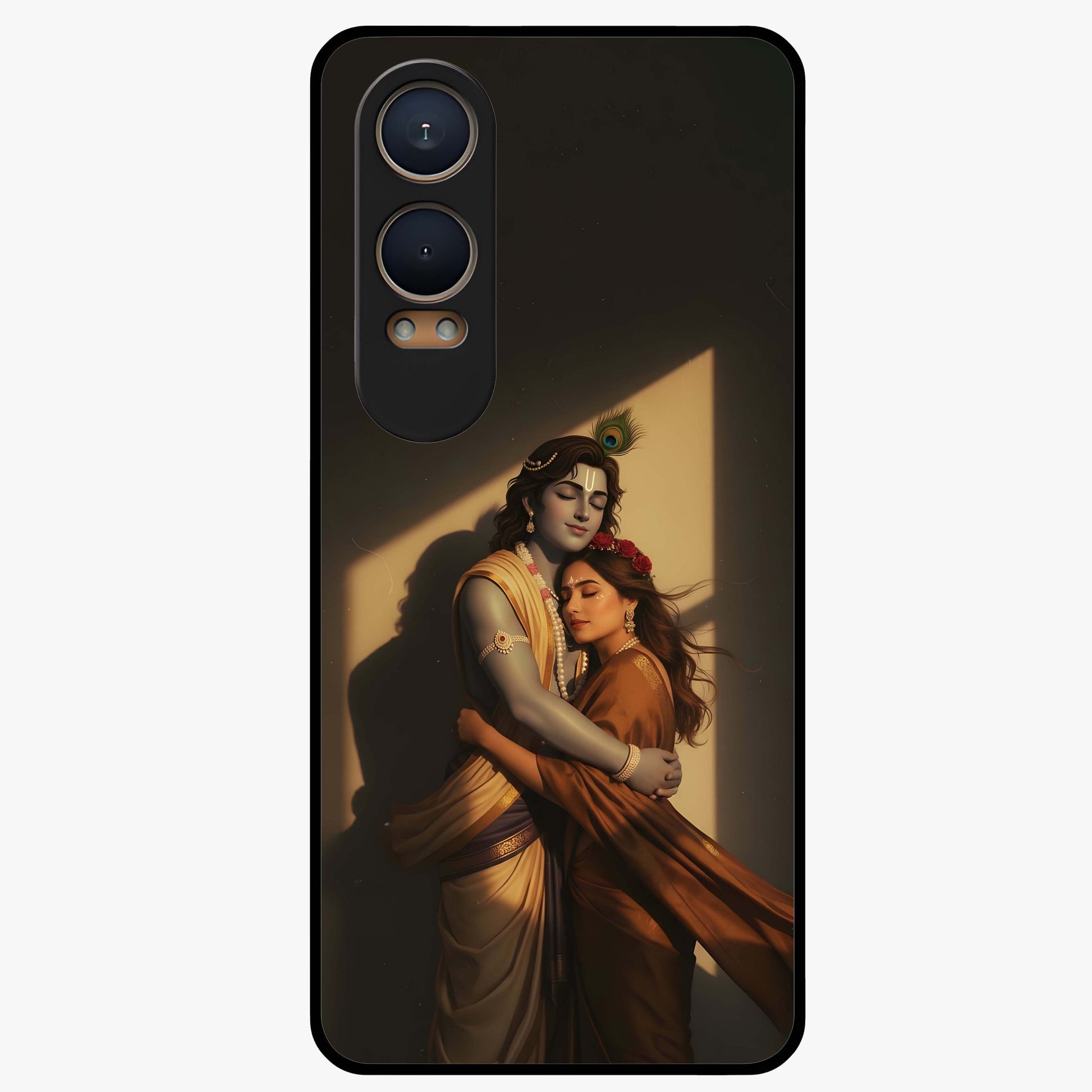 Divine Eternal Love Glass Case for 1+Nord CE 4 Lite elegant front view featuring romantic spiritual artwork in soft tones