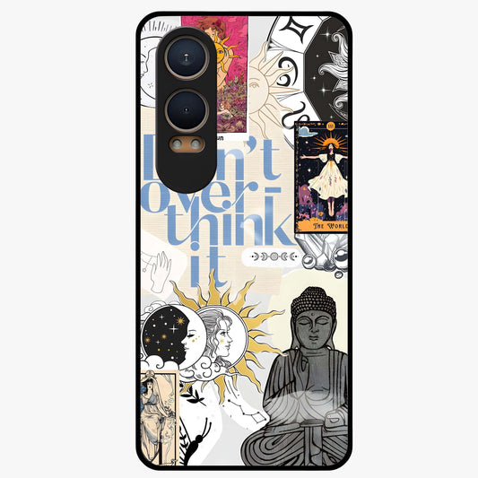 Ethereal Thoughts Glass Case for 1+Nord Ce 4 Lite dreamy front view featuring abstract artistic artwork with soft tones