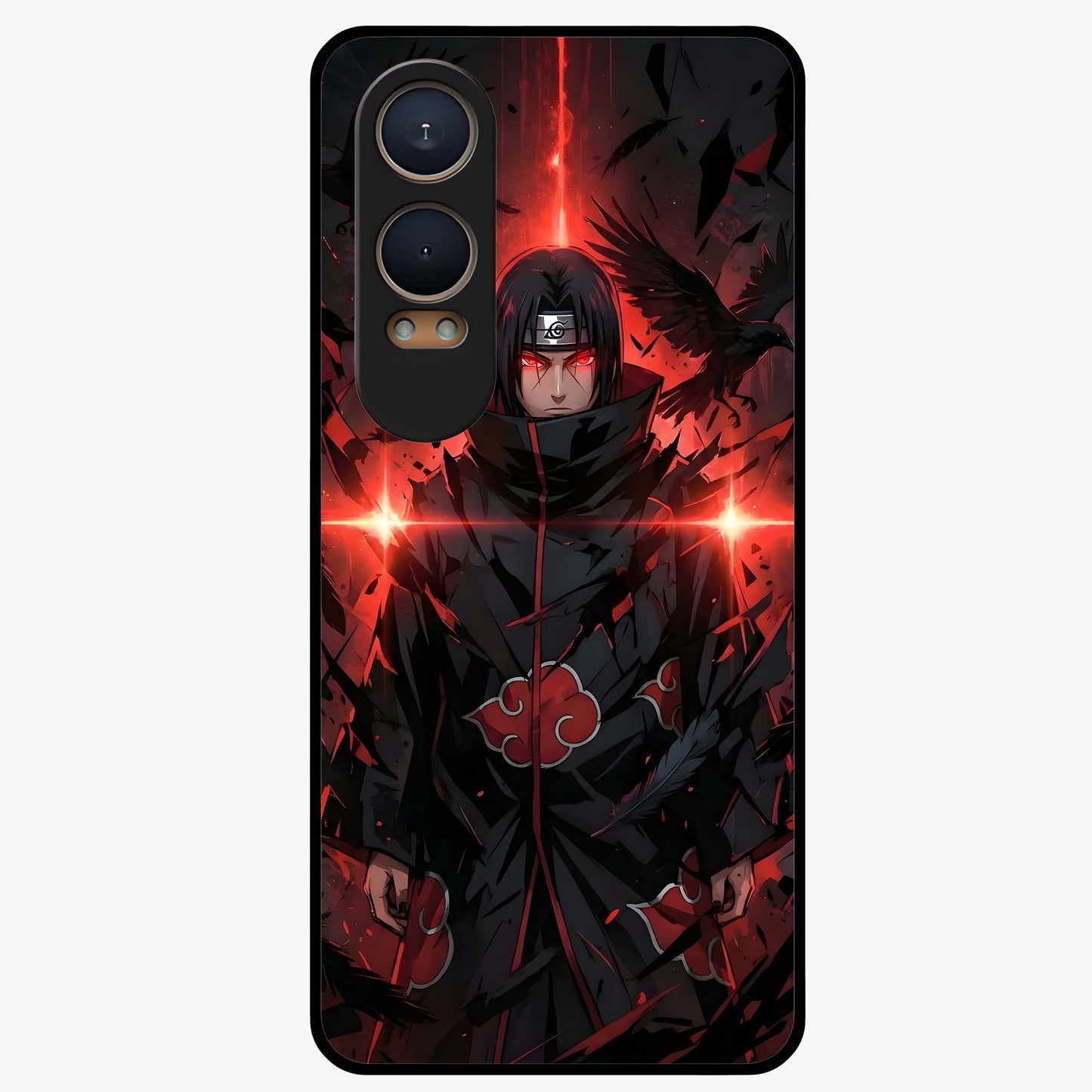 Focused Blade Discipline Glass Case for 1+Nord CE 4 Lite bold front view featuring sharp blade inspired artistic artwork