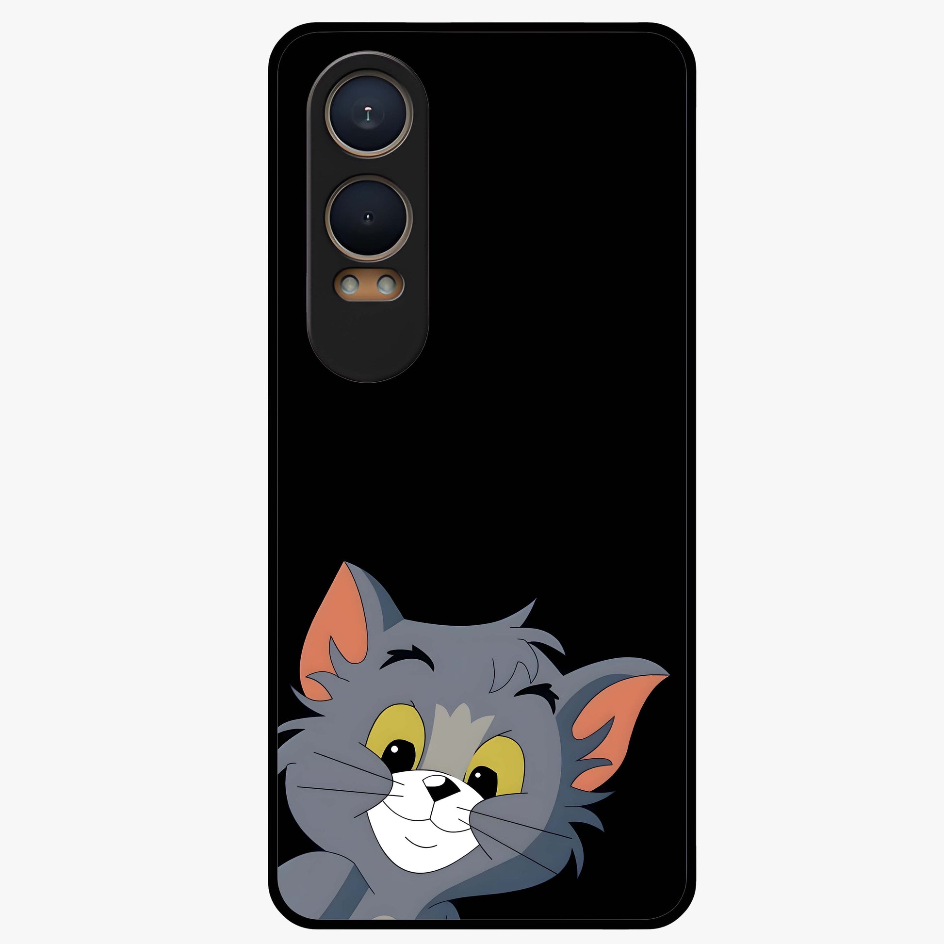 Forever Chasing Love Tom Glass Case for 1+Nord CE 4 Lite charming front view featuring animated love themed character artwork