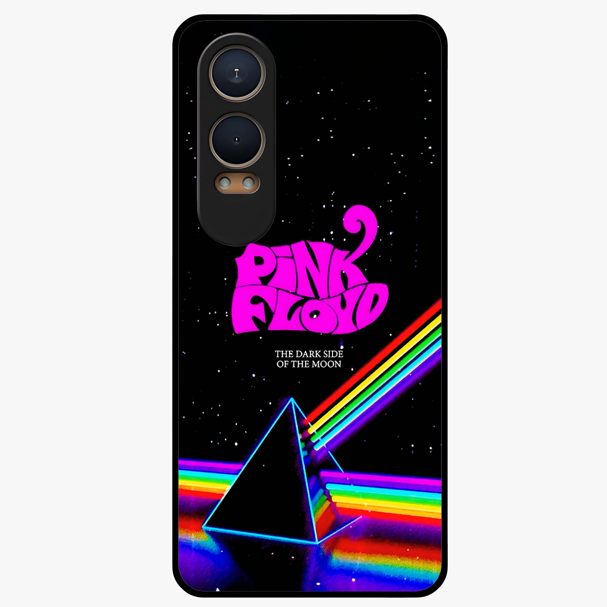 Galactic Light Frequency Glass Case for 1+Nord CE 4 Lite futuristic front view featuring abstract light wave artwork