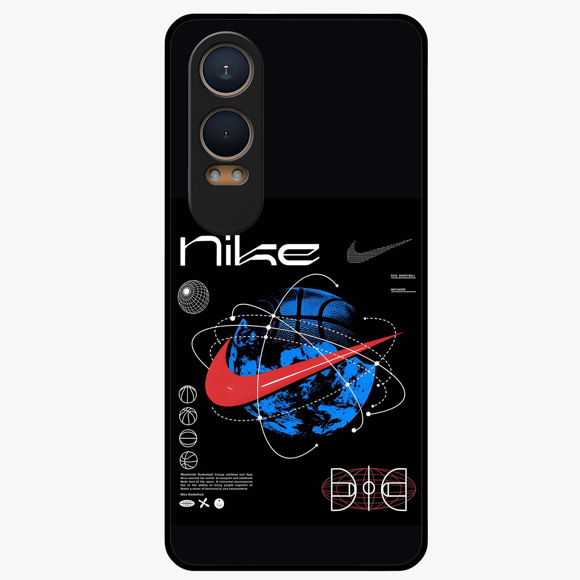 Gravity Sports Fusion Glass Case for 1+Nord CE 4 Lite dynamic front view featuring bold sports inspired fusion artwork
