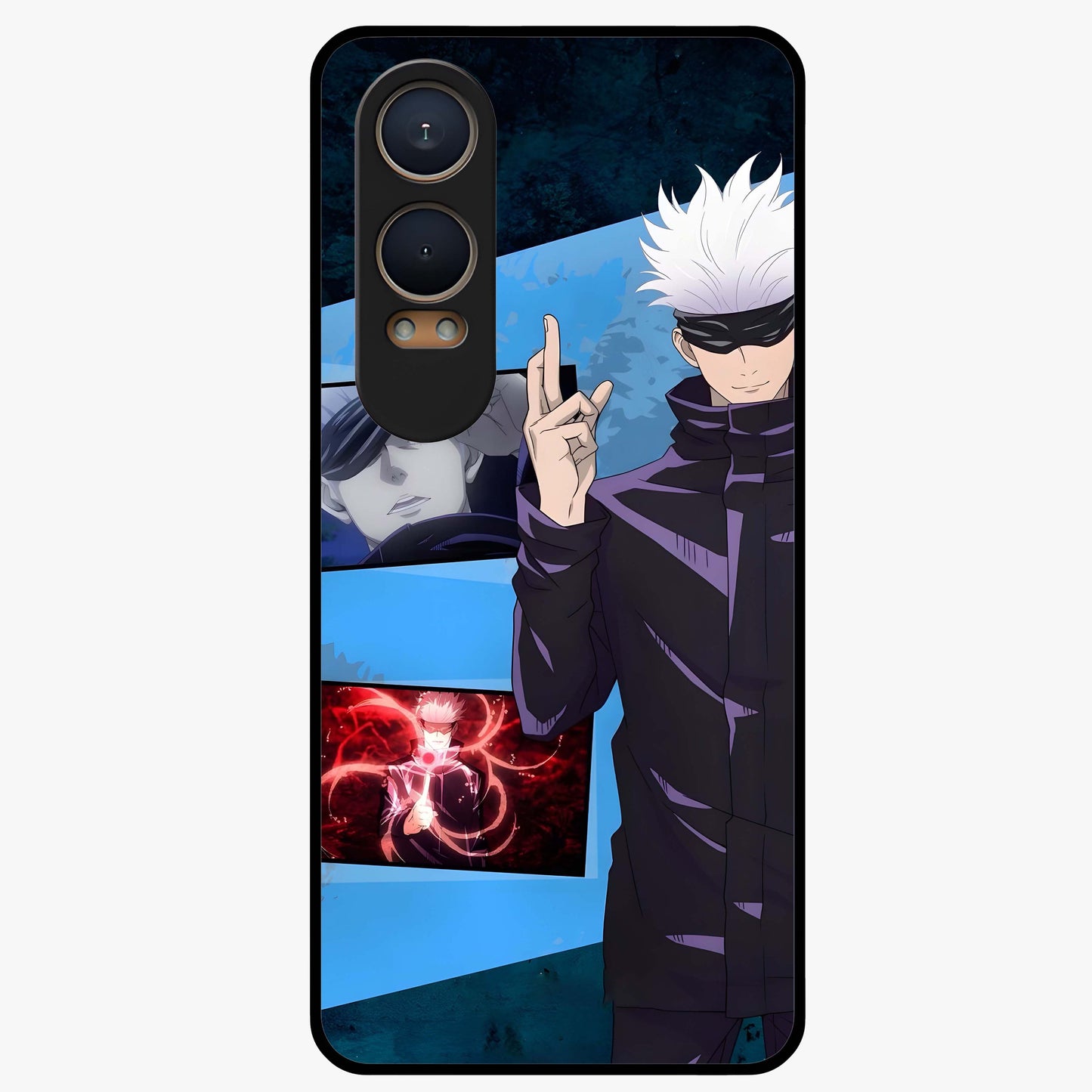 Infinite Curse Sorcerer Glass Case for 1+Nord CE 4 Lite showing full back design in clean flat view with dark sorcerer artwork and glossy glass finish.