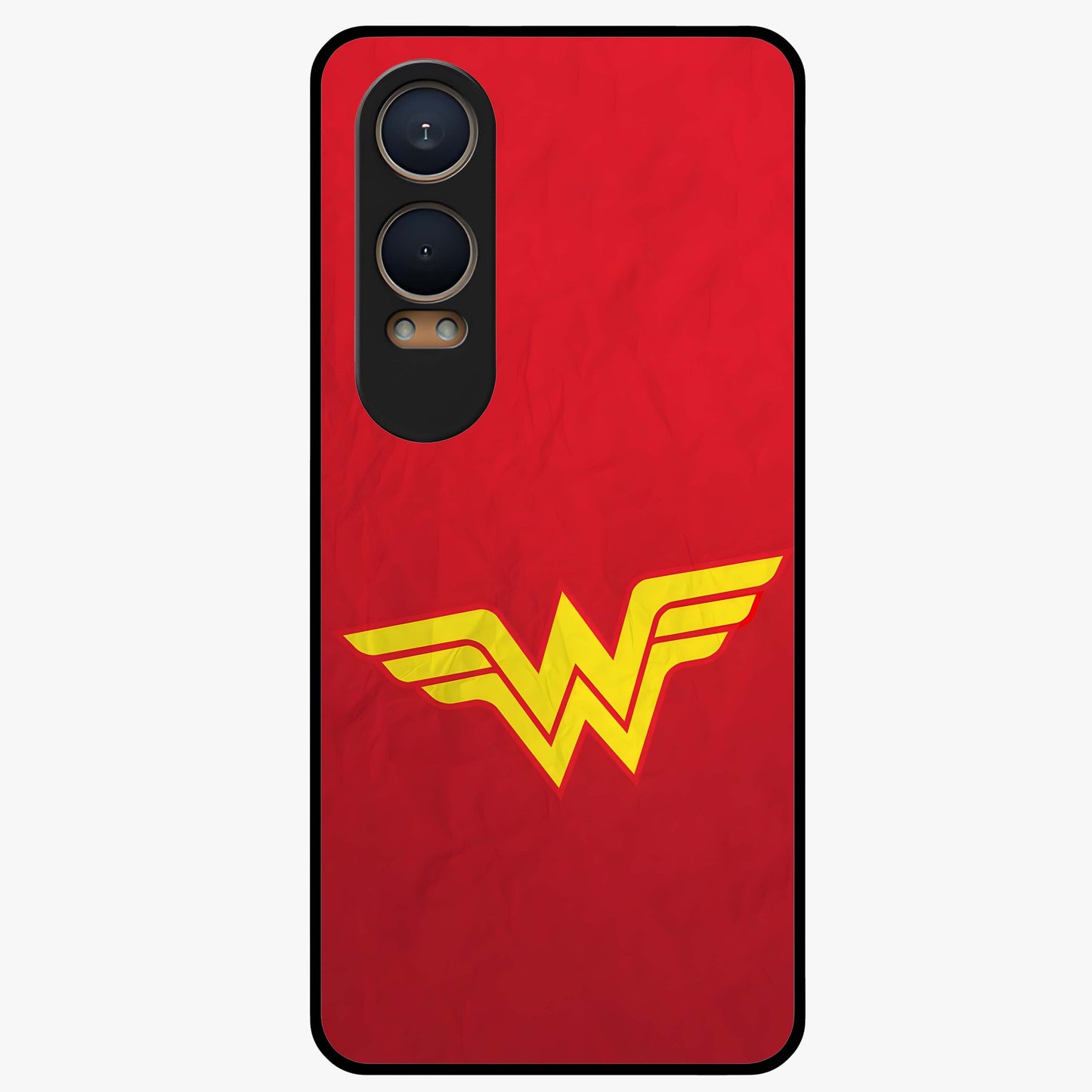 Legendary Wonder Power Glass Case for 1+Nord CE 4 Lite dynamic front view featuring bold superhero inspired artwork