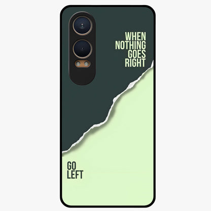 Let Go Quote Glass Case for 1+Nord CE 4 Lite minimalist front view featuring motivational typography artwork