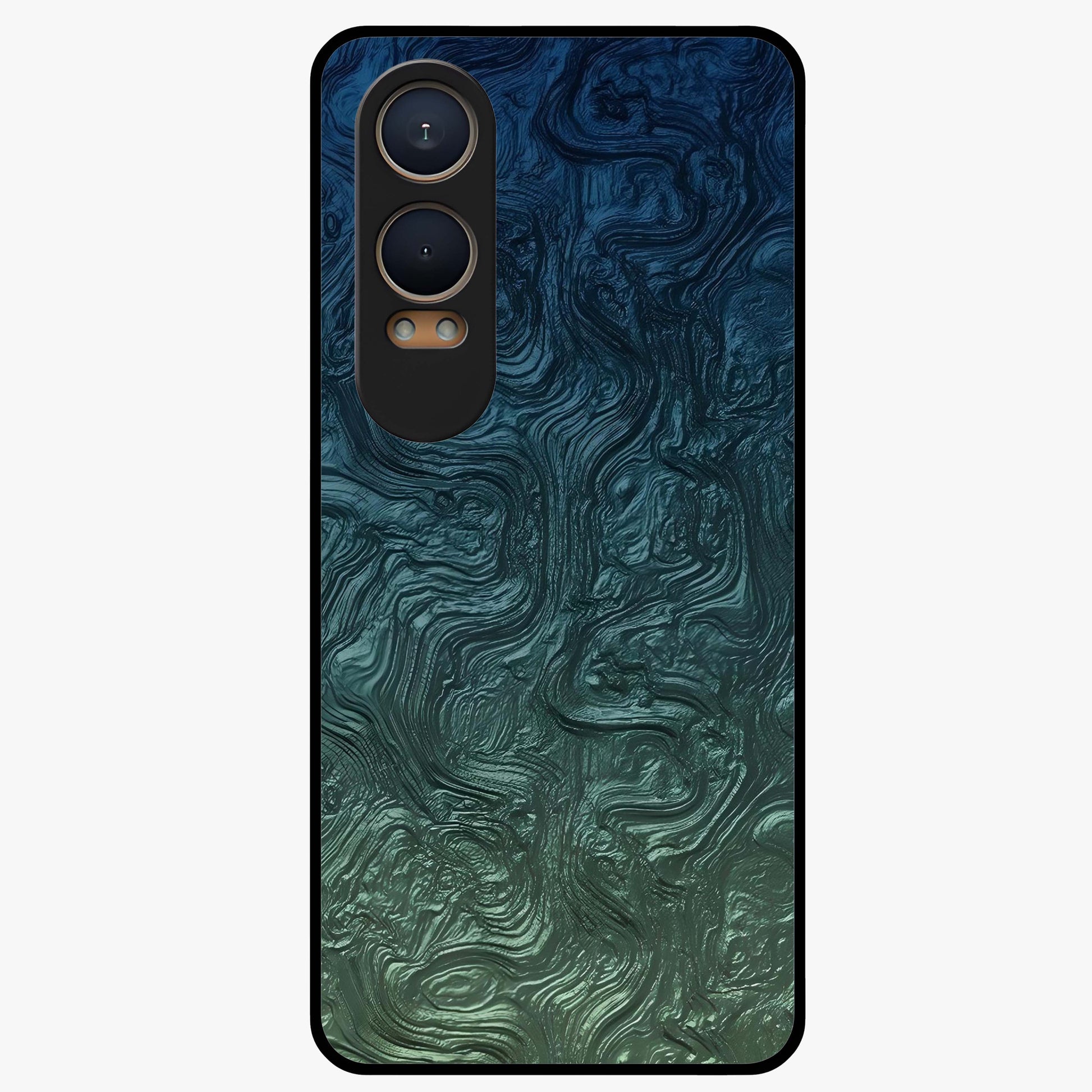 Marble Dream Blur Glass Case for 1+Nord CE 4 Lite elegant front view featuring soft marble texture with dreamy blur effect