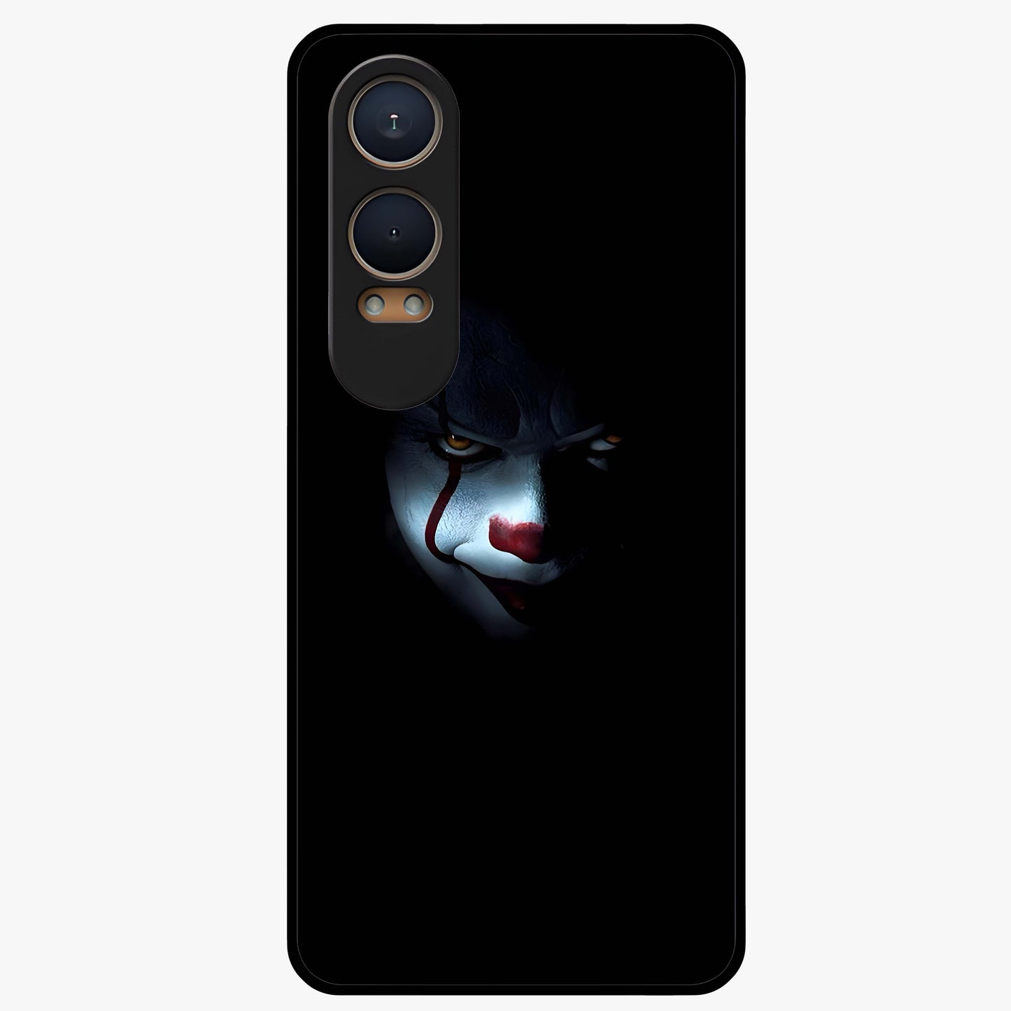 Midnight Madness Smile Glass Case for 1+Nord CE 4 Lite edgy front view featuring bold smile artwork in dark aesthetic tones