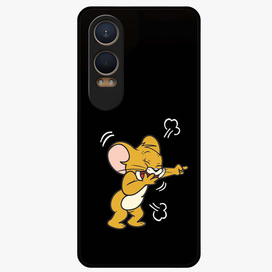 Playful Jerry Vibes Glass Case for 1+Nord Ce 4 Lite cheerful front view featuring animated cartoon artwork with playful energy