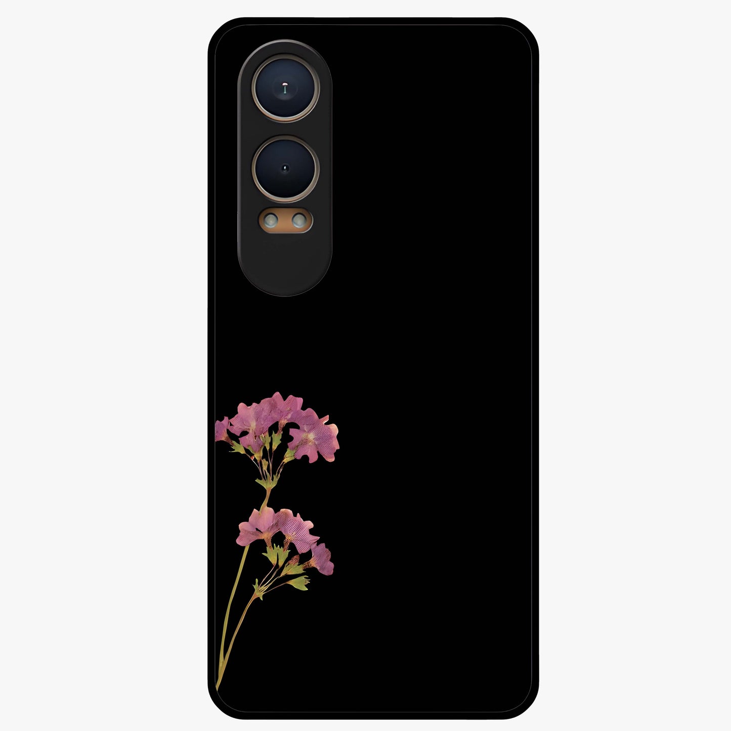 Riching Lavender Flower Glass Case for 1+Nord Ce 4 Lite soft front view featuring elegant lavender floral artwork
