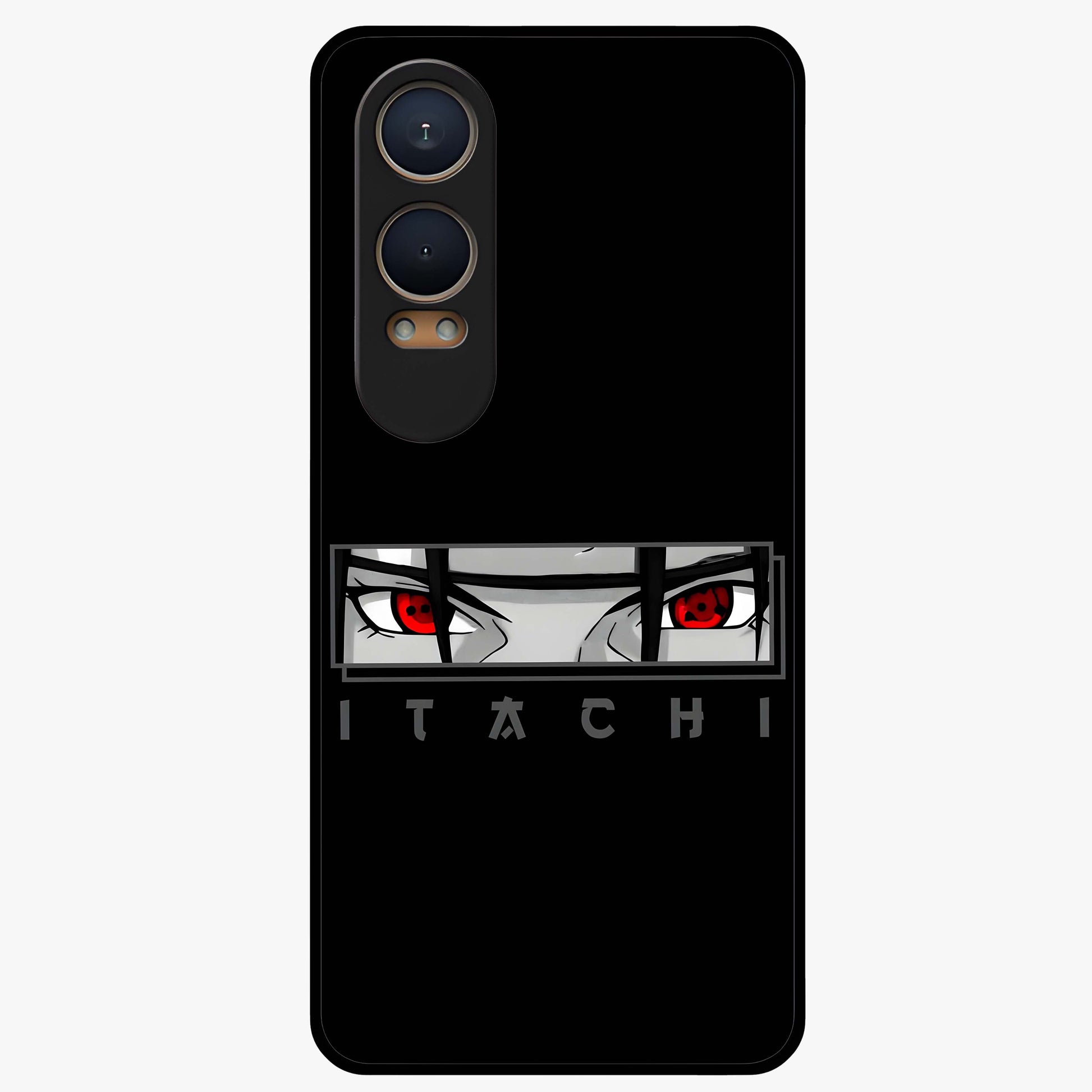 Scarlet Gaze Dominance Glass Case for 1+Nord Ce 4 Lite dramatic front view featuring intense red themed artwork