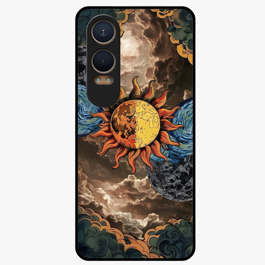 Sun Kissed Valley Glass Case for 1+Nord Ce 4 Lite scenic front view featuring glowing valley landscape artwork