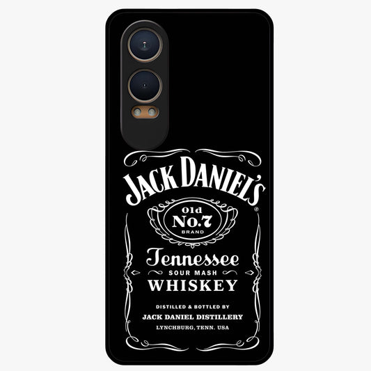 Vintage Whiskey Heritage Glass Case for 1+Nord Ce 4 Lite bold front view featuring classic whiskey label inspired artwork