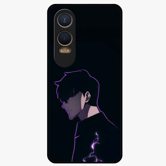 Void Lightning Phantom Glass Case for 1+Nord Ce 4 Lite electrifying front view featuring lightning inspired dark artwork