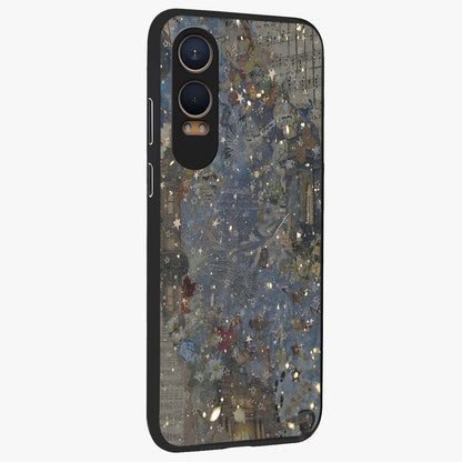 Aesthetic Astrolophia Glass Case for 1+Nord CE 4 Lite side perspective highlighting detailed astrological aesthetic elements