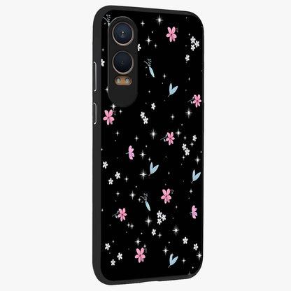 Black Aesthetic Wallpapers Glass Case for 1+Nord CE 4 Lite side perspective highlighting sleek edges and premium dark design