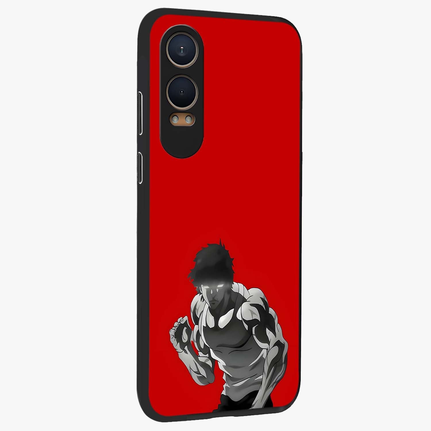 Crimson Power Rush Glass Case for 1+Nord CE 4 Lite side perspective highlighting sharp detailing and premium sporty edge