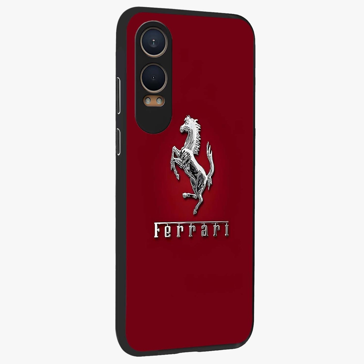 Crimson Stallion Prestige Glass Case for 1+Nord CE 4 Lite side perspective highlighting refined textures and sleek premium build