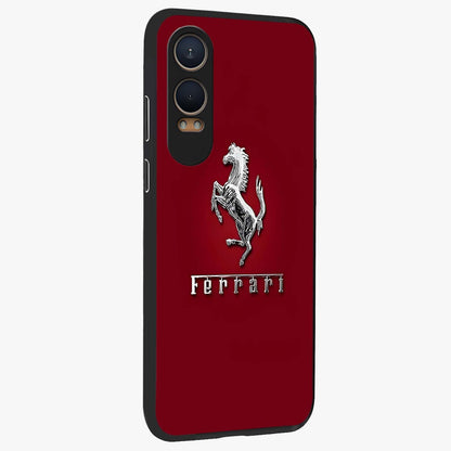 Crimson Stallion Prestige Glass Case for 1+Nord CE 4 Lite side perspective highlighting refined textures and sleek premium build
