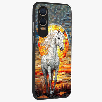 Elected Horse Glass Case for 1+Nord CE 4 Lite side perspective highlighting strong textures and sleek premium build